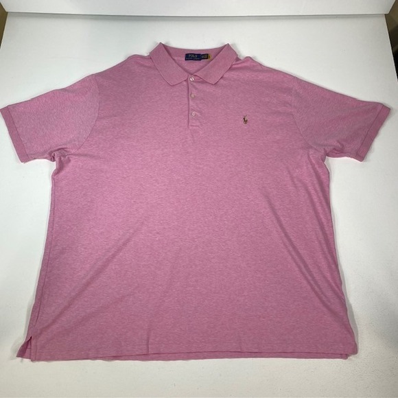 Polo Ralph Lauren Mens 4XB Pink Polo Shirt Classic Fit Short Sleeve Casual - Picture 1 of 8